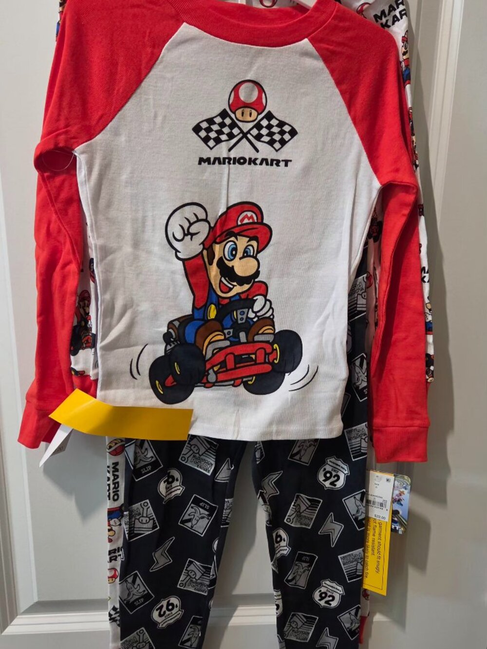 Size 6 Mario pajamas NWT